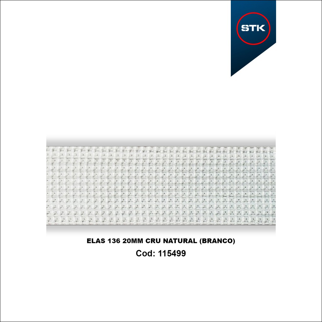 ELÁSTICO STK 173 20MM CRU NATURAL (BRANCO)