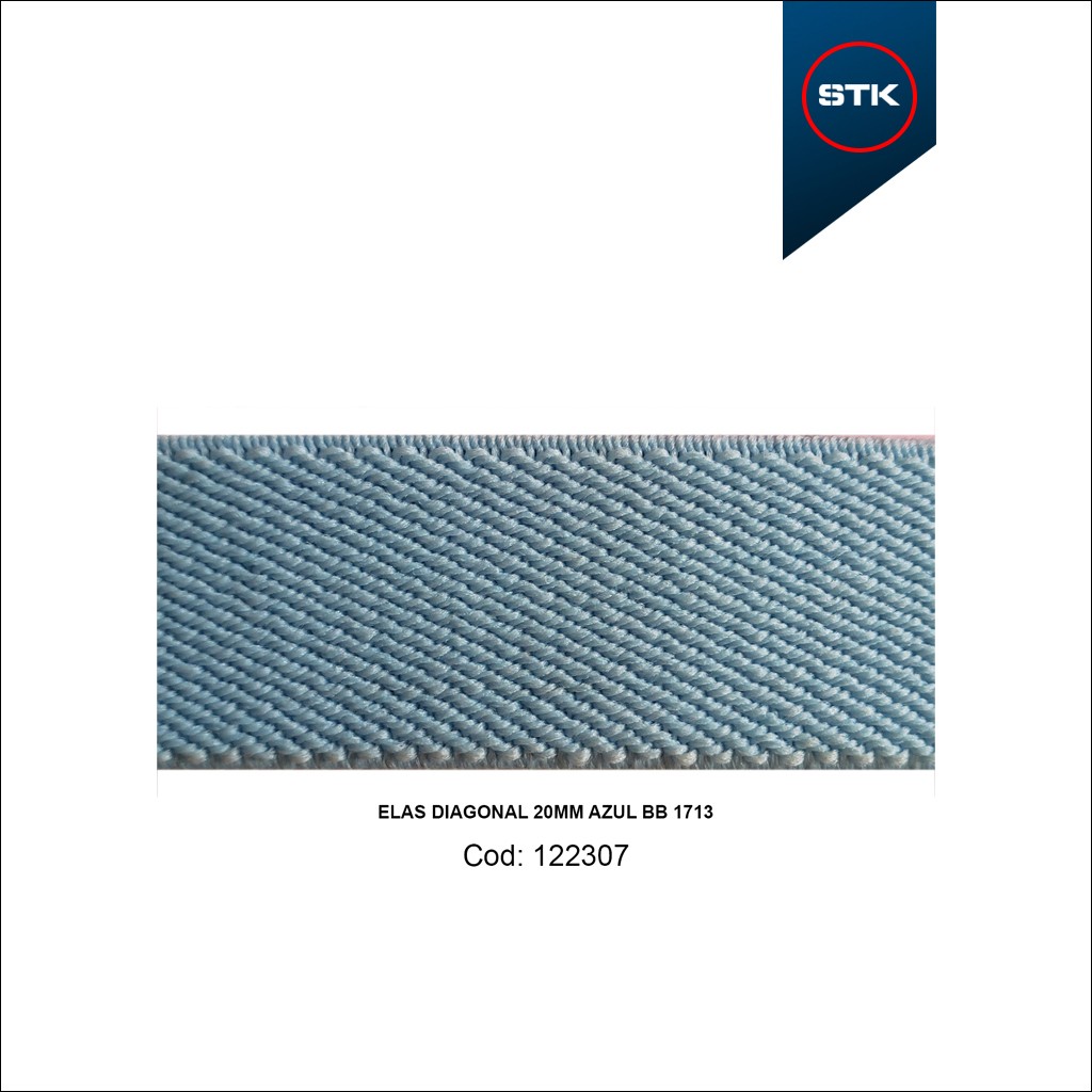 ELASTICO DIAGONAL 20MM AZUL BB 1713