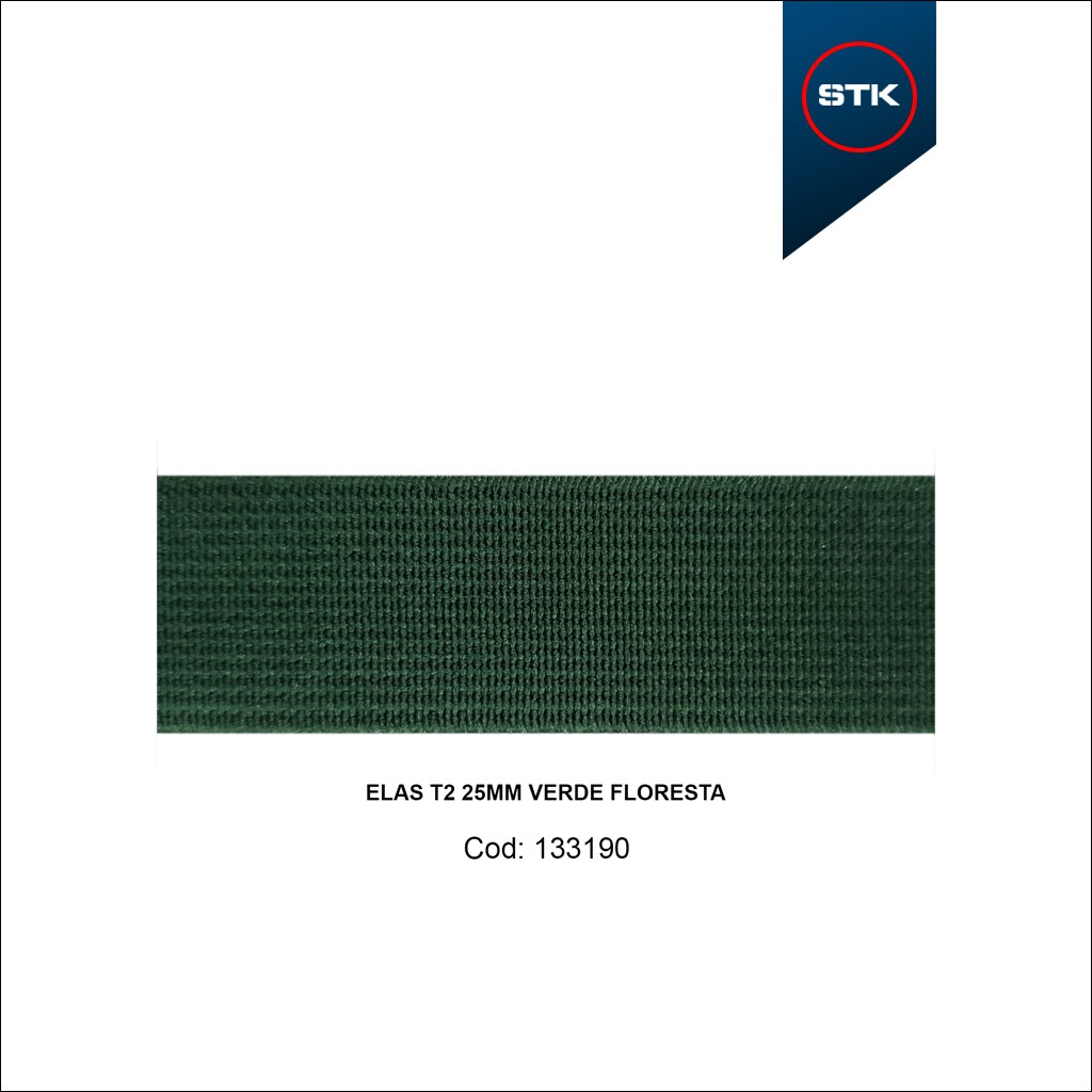 ELÁSTICO STK 187 T2 25MM VERDE FLORESTA 