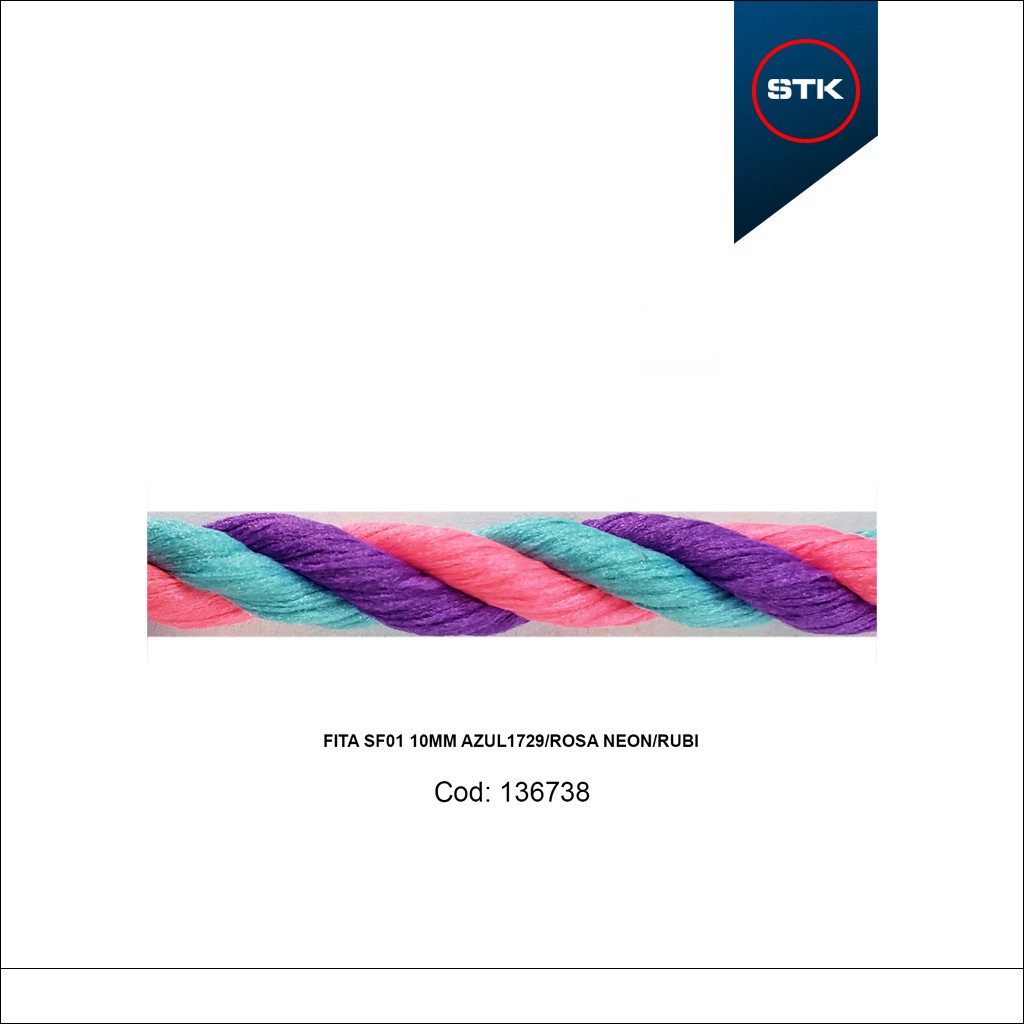 FITA SF01 10MM AZUL1729 / ROSA NEON / RUBI