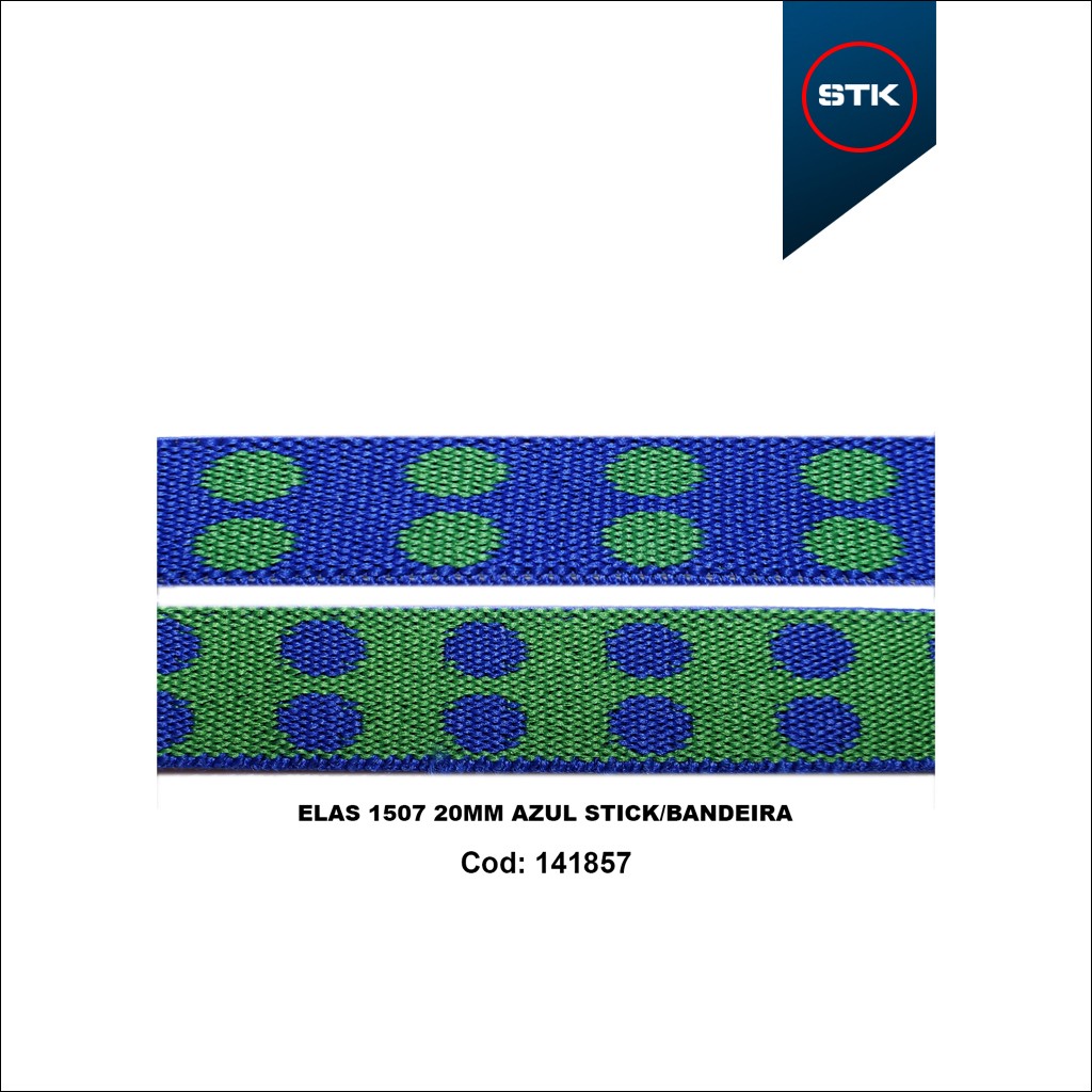 ELÁSTICO STK 1507 20MM AZUL STK / BANDEIRA