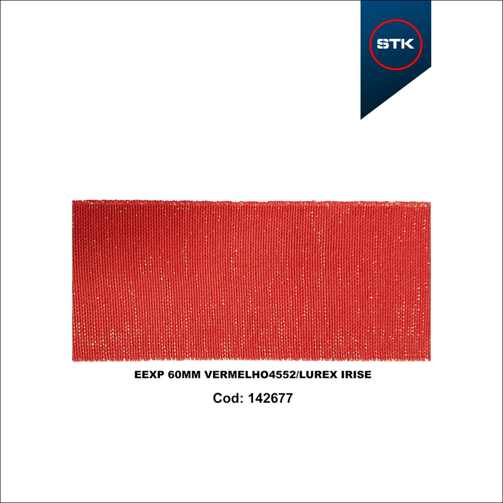 ELÁSTICO STK 156 EXPORTAÇÃO 60MM´VERMELHO4552 / LUREX IRISE