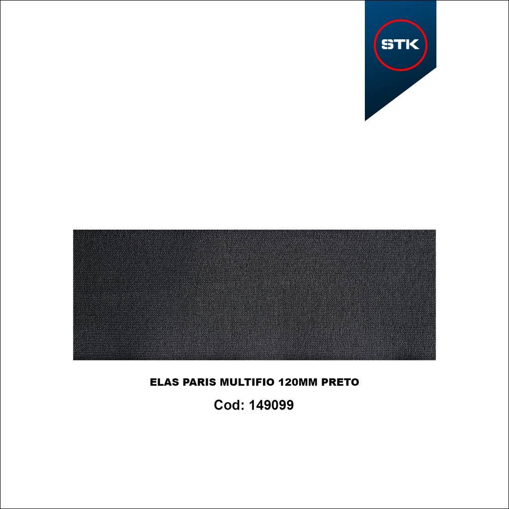 ELÁSTICO STK 002 PARIS MULTIFIO 120MM PRETO