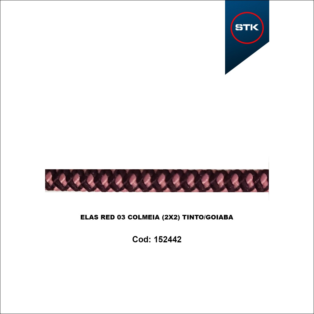 ELÁSTICO STK 183  RED 03 COLMEIA (2X2) TINTO / GOIABA