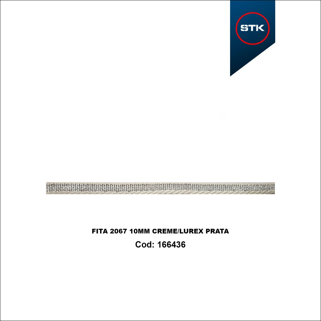 FITA 2067 10MM CREME / LUREX PRATA