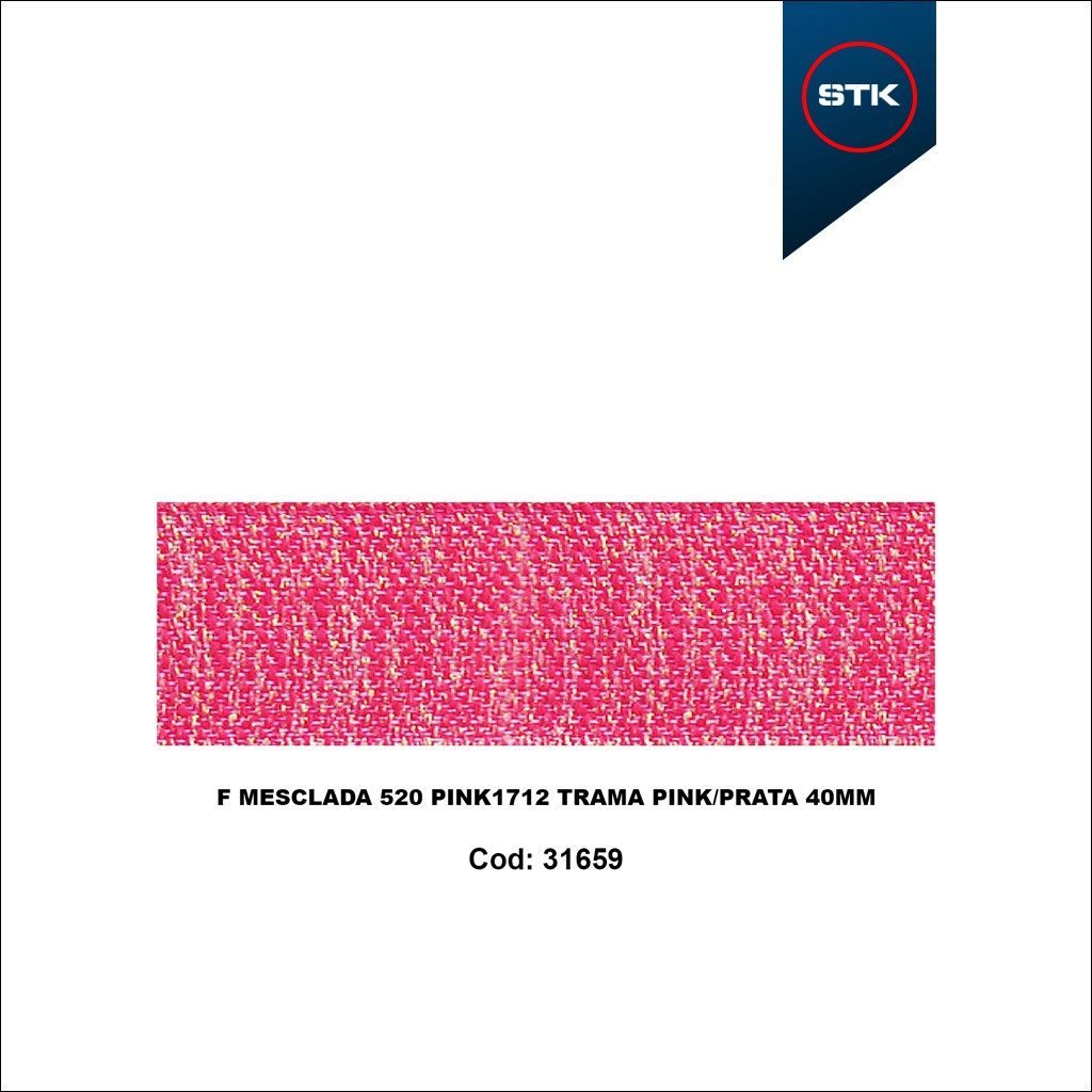 FITA MESCLADA 520 40MM PINK  / PRATA