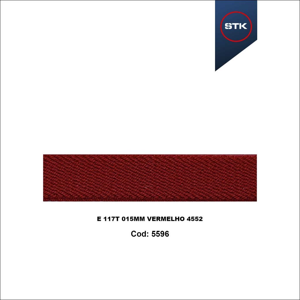 ELASTICO 117 15MM VERMELHO 4552